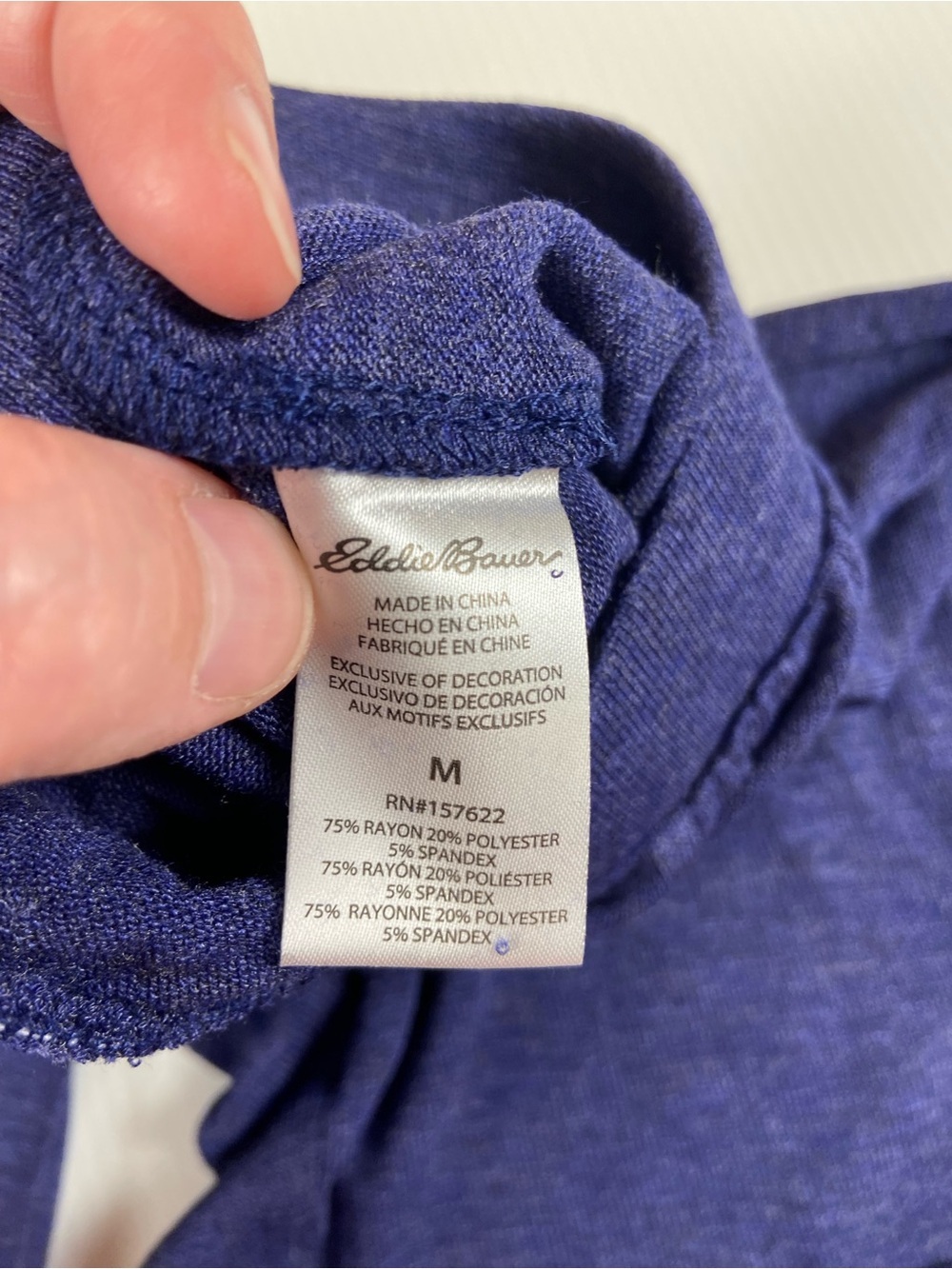 Eddie Bauer NWT 2 Pc Pajama Set Blue Long Sleeve Lounge Sleepwear M - Picture 5 of 14